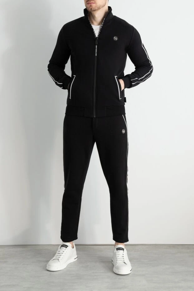 Philipp Plein man men's sports suit made of cotton and polyester, black купить с ценами и фото 166841 - photo 2