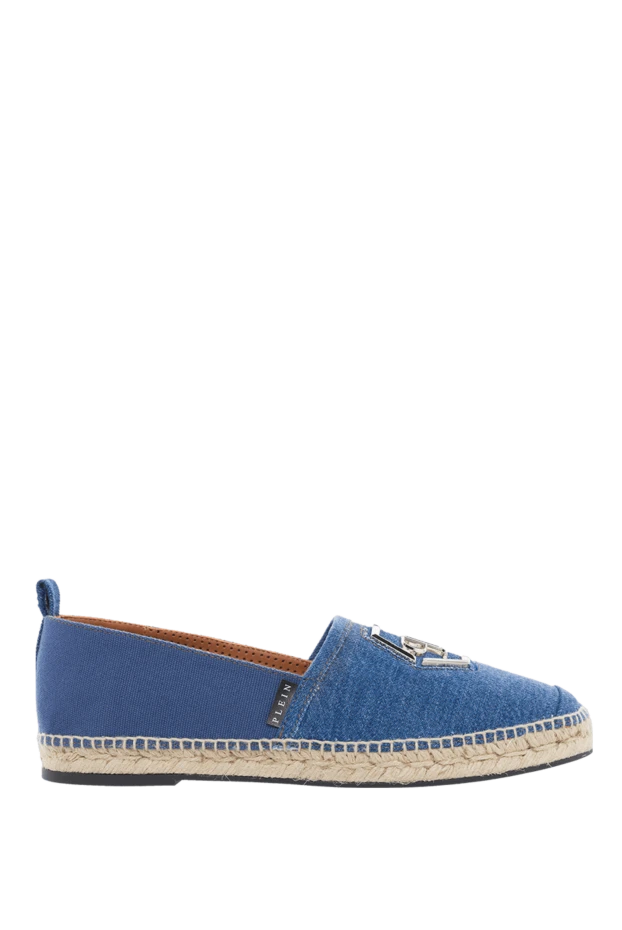 Philipp Plein man espadrilles jute and leather blue for men купить с ценами и фото 166846 - photo 1