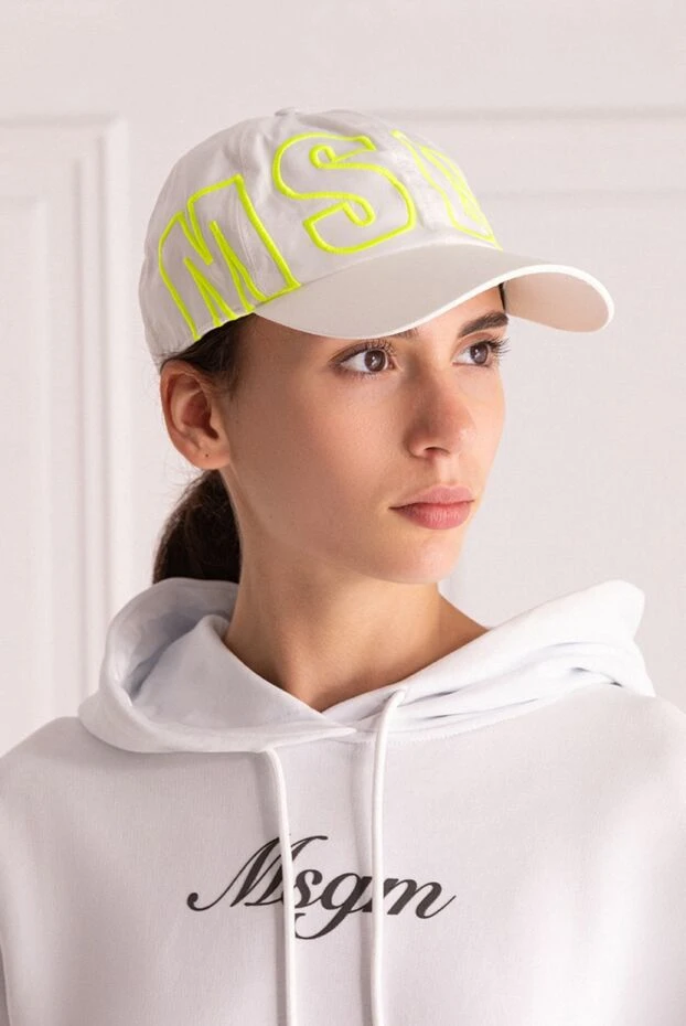 MSGM woman white cotton cap for women купить с ценами и фото 166851 - photo 2