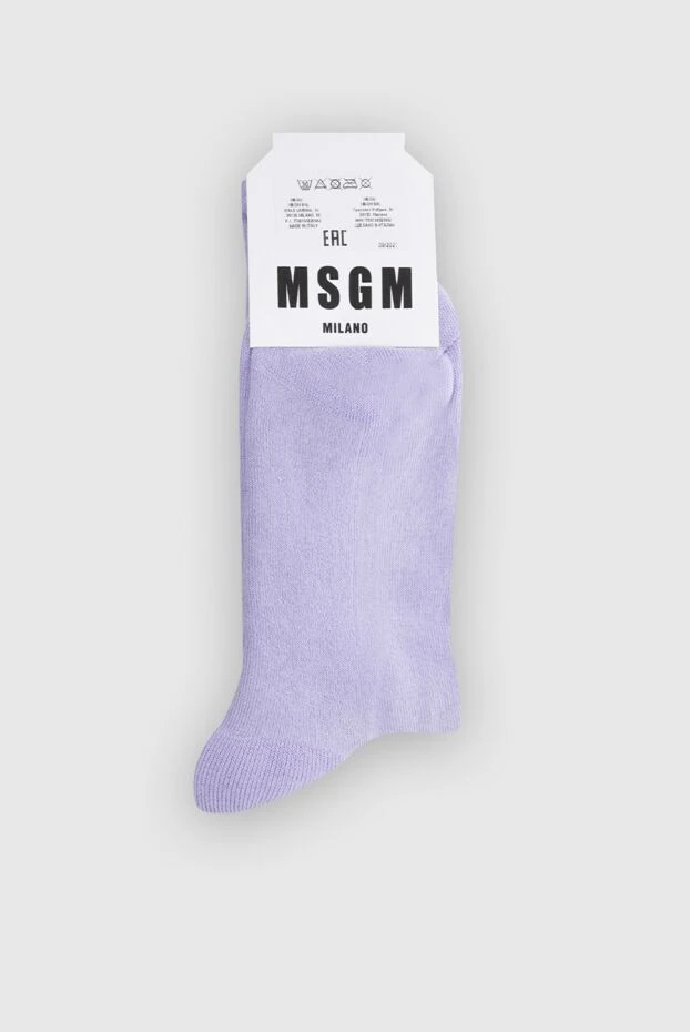 MSGM woman purple cotton socks for women купить с ценами и фото 166853 - photo 2