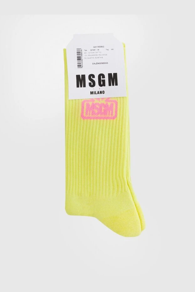 MSGM woman light green cotton socks for women купить с ценами и фото 166856 - photo 1