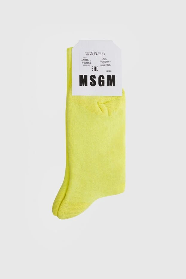 MSGM woman light green cotton socks for women купить с ценами и фото 166856 - photo 2