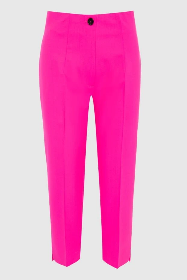 MSGM woman pink woolen trousers for women купить с ценами и фото 166872 - photo 1