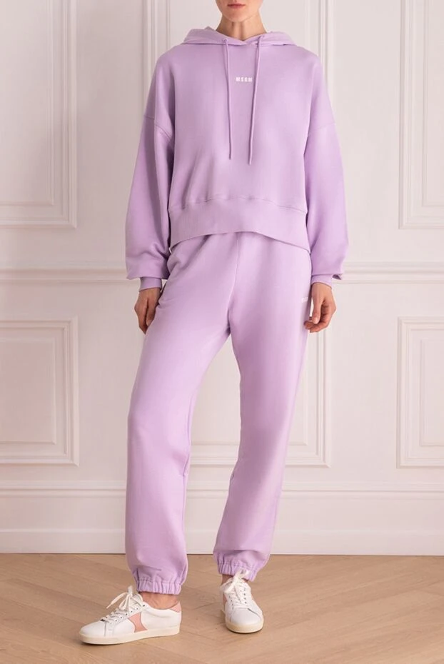 MSGM woman purple women's cotton walking suit купить с ценами и фото 166873 - photo 2