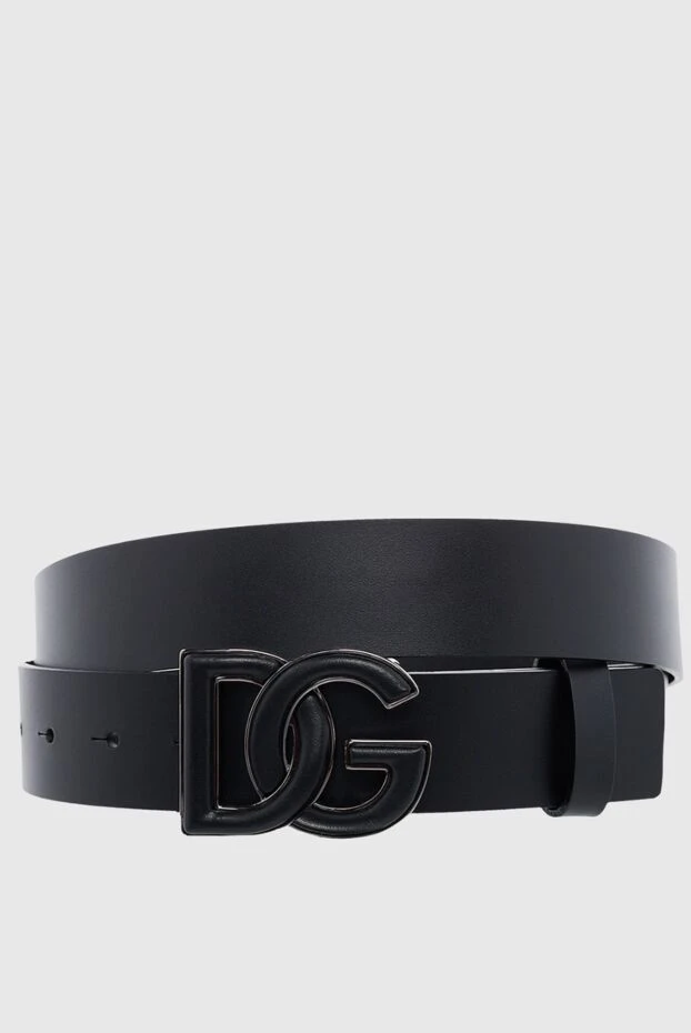 Dolce & Gabbana man black leather belt for men купить с ценами и фото 166882 - photo 1