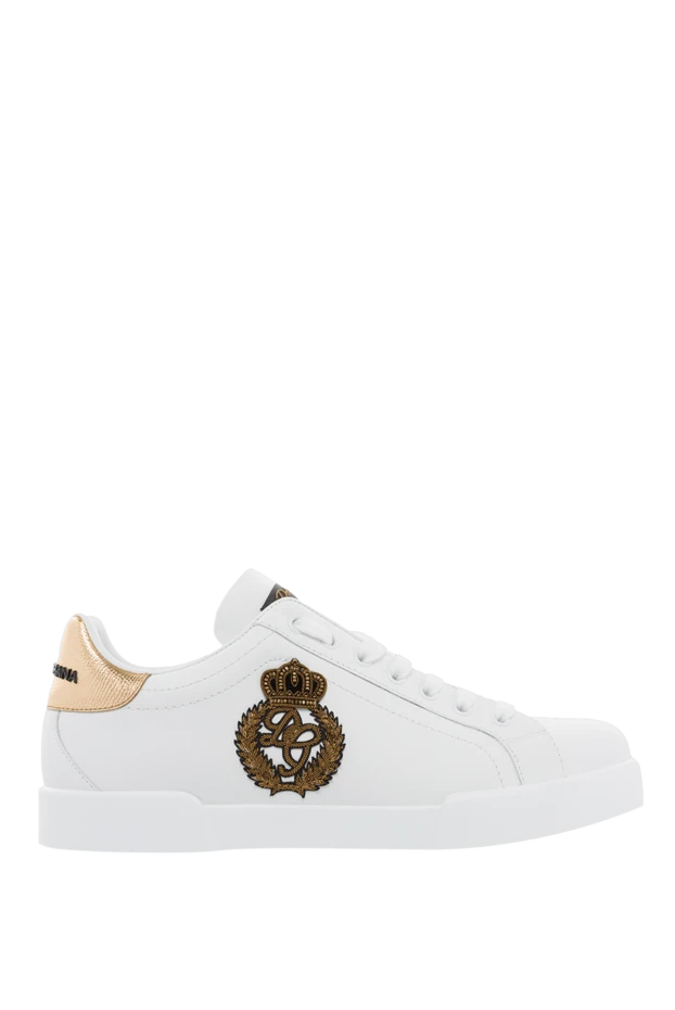 Dolce & Gabbana man white leather sneakers for men купить с ценами и фото 166884 - photo 1