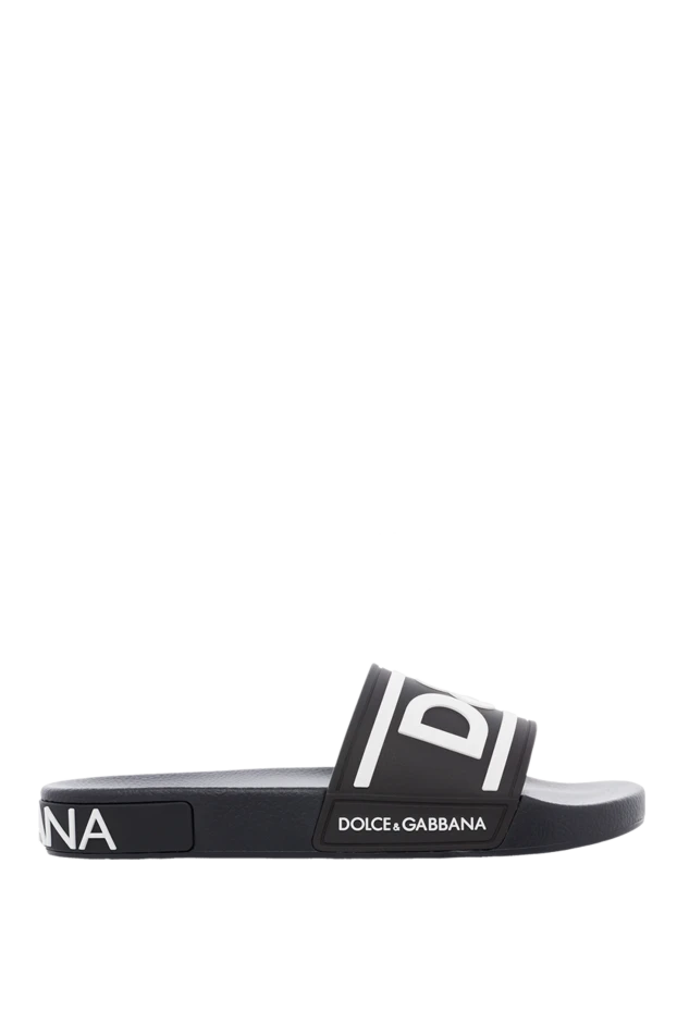 Dolce & Gabbana man black rubber slippers for men купить с ценами и фото 166885 - photo 1