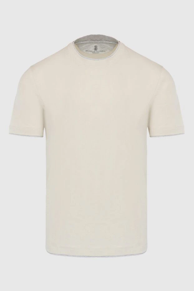 White cotton T-shirt for men - photo 1