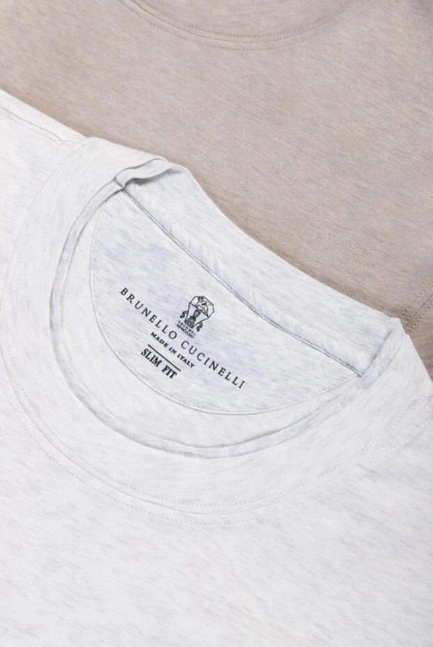 Ашық реңктегі созылған мақтадан жасалған негізгі футболка
 - фото 2