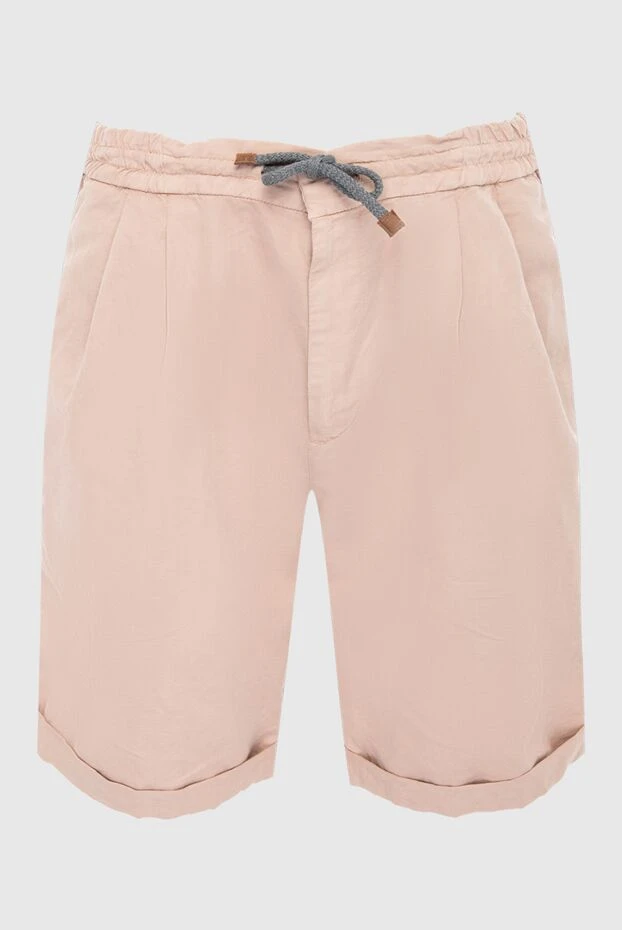 Summer shorts made of linen and cotton blend with soft waistline - photo 1