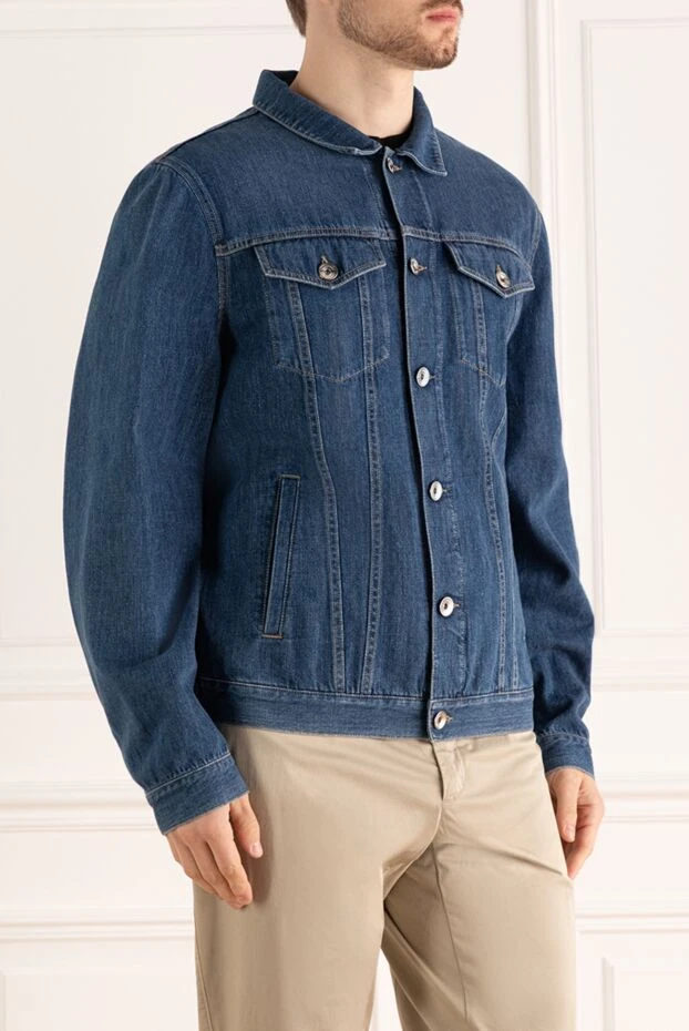 Brunello Cucinelli ерлерге арналған көк мақта джинсы күрте 166934 - фото 3