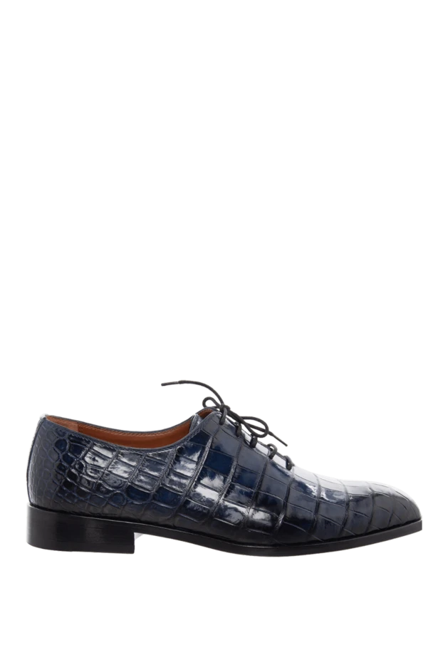 Cesare di Napoli man blue alligator shoes for men купить с ценами и фото 166969 - photo 1