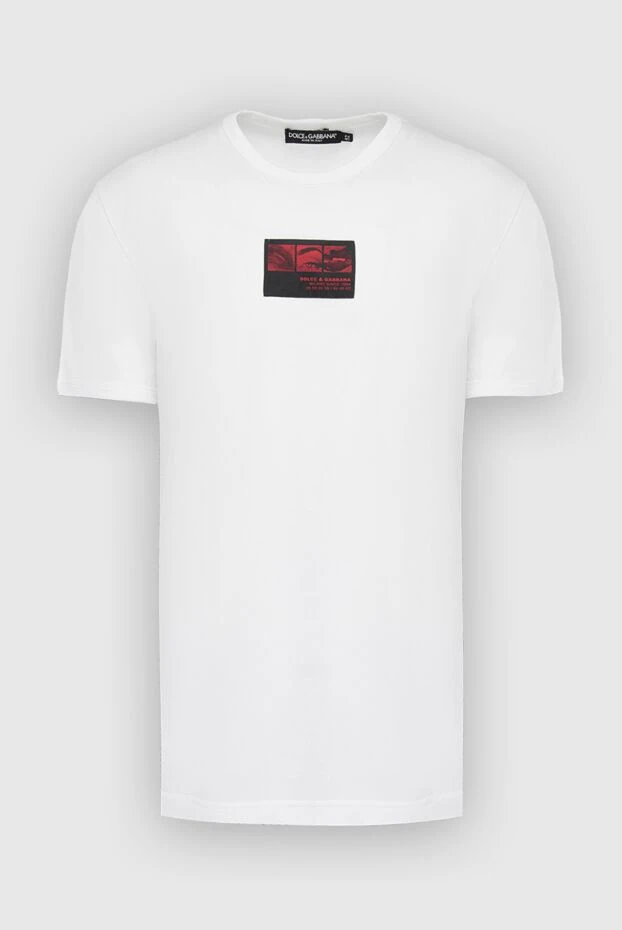 Dolce & Gabbana man white cotton t-shirt for men купить с ценами и фото 166983 - photo 1