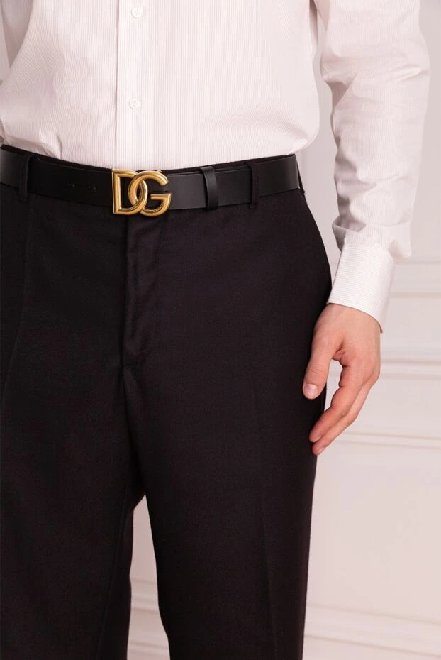 Dolce & Gabbana man black leather belt for men купить с ценами и фото 166993 - photo 2