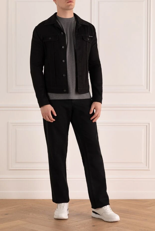 Dolce & Gabbana man black cotton and elastane denim jacket for men купить с ценами и фото 167001 - photo 2