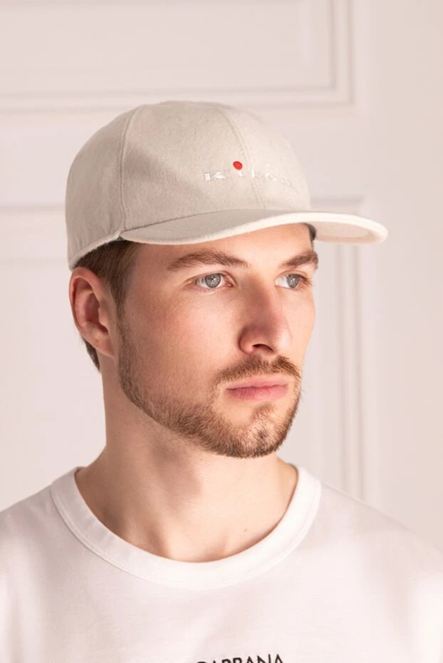 Kiton man white cashmere cap for men купить с ценами и фото 167011 - photo 2