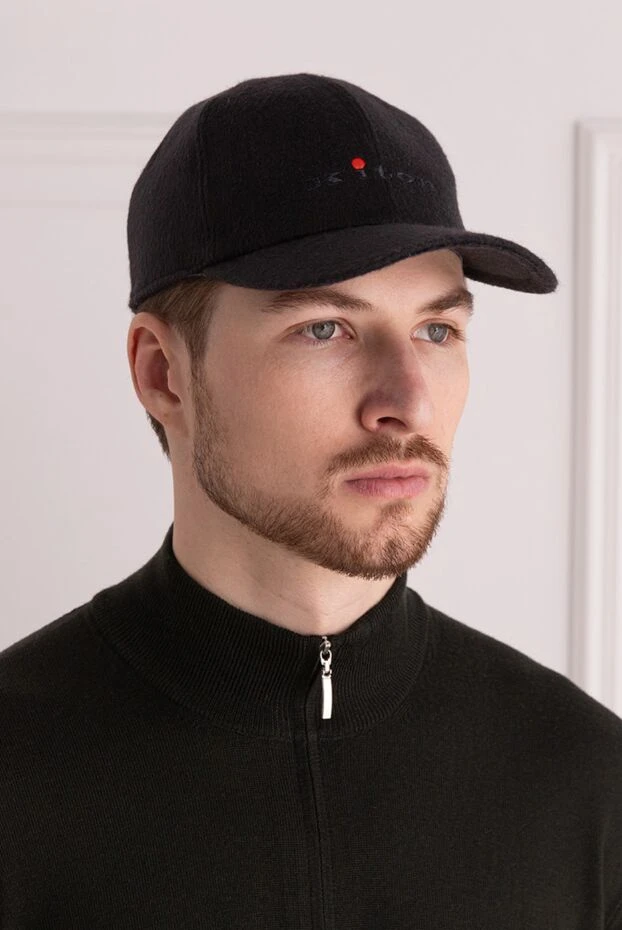 Kiton man cashmere cap black for men купить с ценами и фото 167012 - photo 2