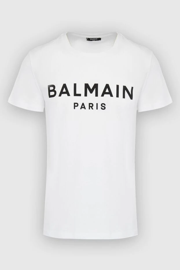 Balmain man white cotton t-shirt for men купить с ценами и фото 167026 - photo 1