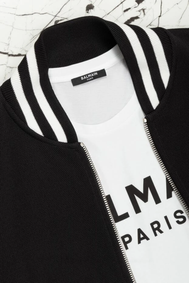Balmain white cotton t-shirt with black logo
167026 - photo 2