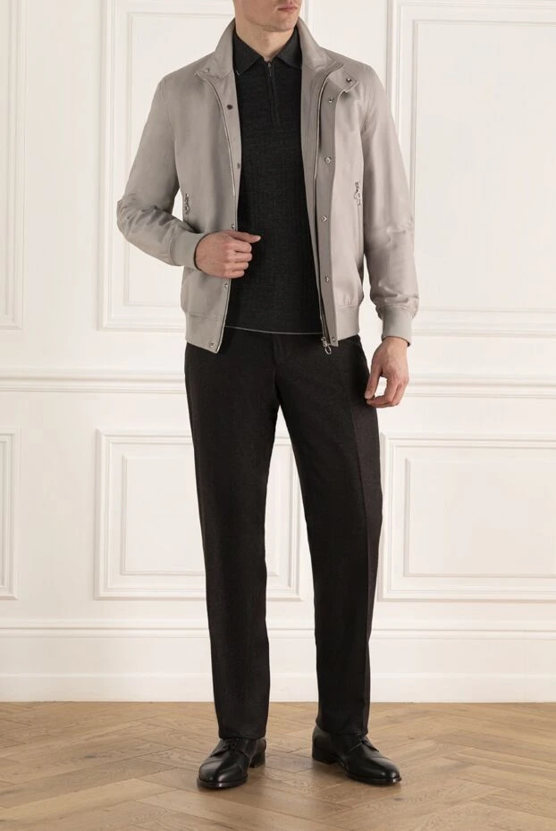 Seraphin серая куртка на кнопках и молнии с минималистичным дизайном
 167078 - фото 3