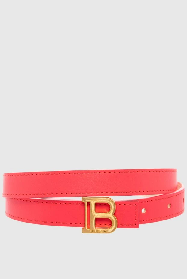 Balmain woman red leather belt for women купить с ценами и фото 167082 - photo 1