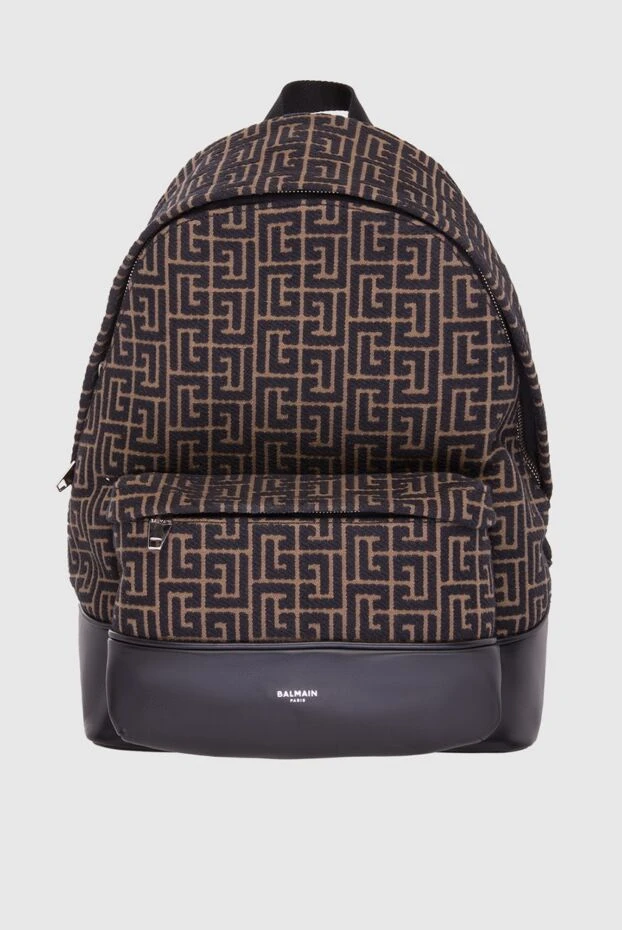 Balmain man cotton and polyester backpack brown for men купить с ценами и фото 167099 - photo 1