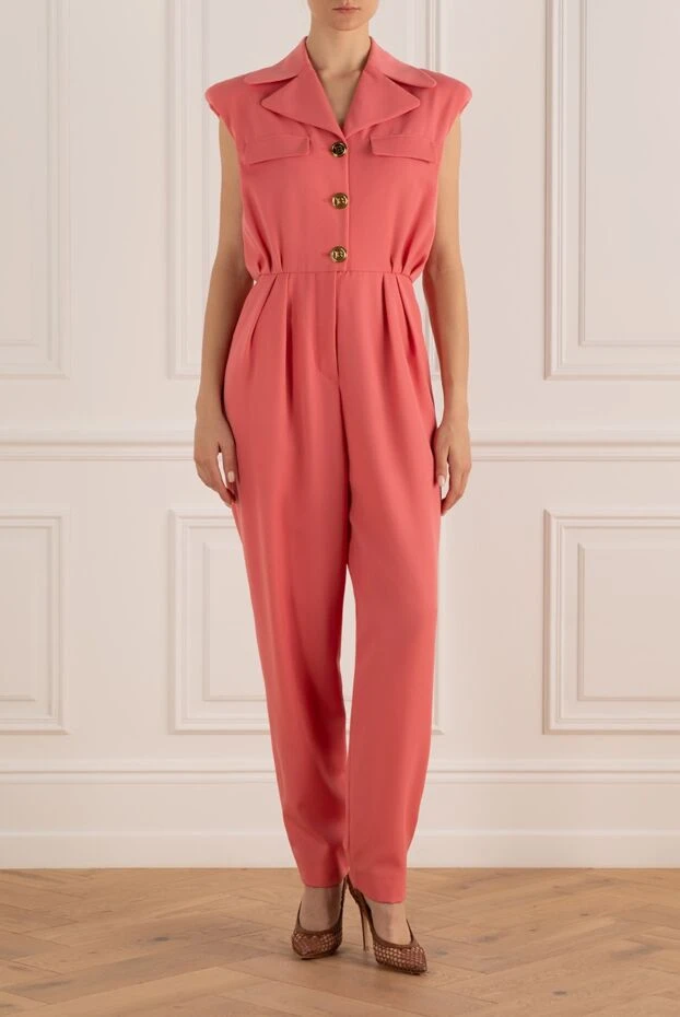 Balmain woman women's pink wool jumpsuit купить с ценами и фото 167108 - photo 2