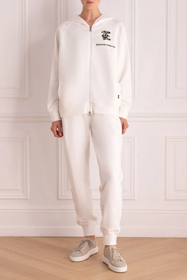 Ermanno Scervino woman white women's walking suit made of cotton купить с ценами и фото 167113 - photo 2