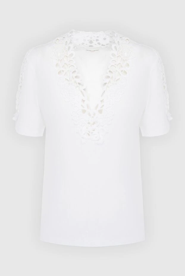 Ermanno Scervino woman white cotton blouse for women купить с ценами и фото 167115 - photo 1