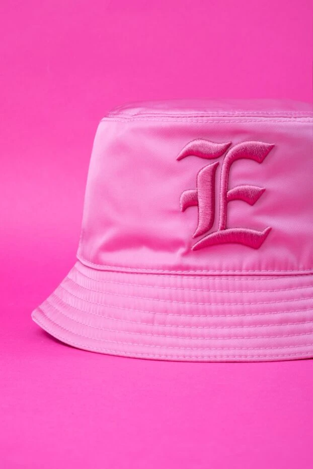 Ermanno Scervino панама розовая женская с вышитым лого 167119 - фото 2