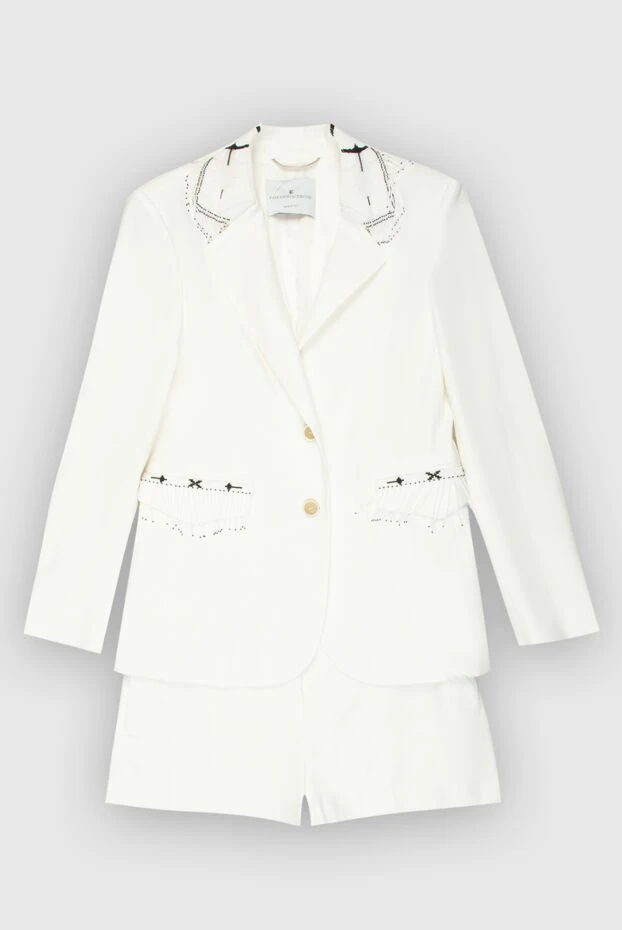 Ermanno Scervino woman white women's suit with shorts купить с ценами и фото 167122 - photo 1