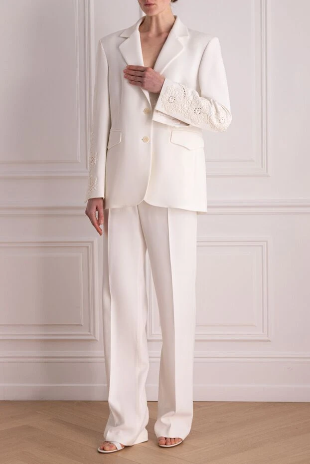 Ermanno Scervino woman white women's trouser suit made of acetate and viscose купить с ценами и фото 167124 - photo 2