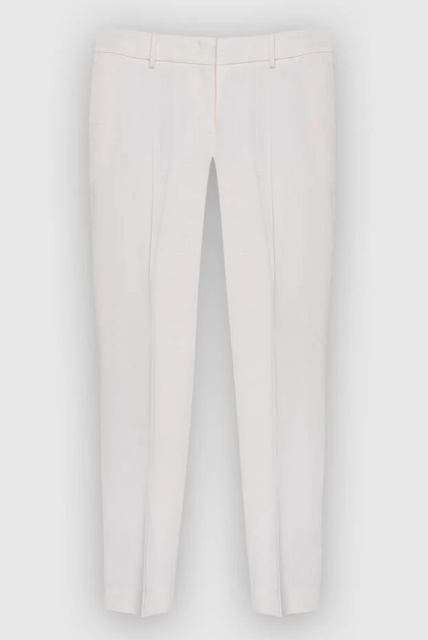 Ermanno Scervino woman white viscose and silk trousers for women купить с ценами и фото 167126 - photo 1