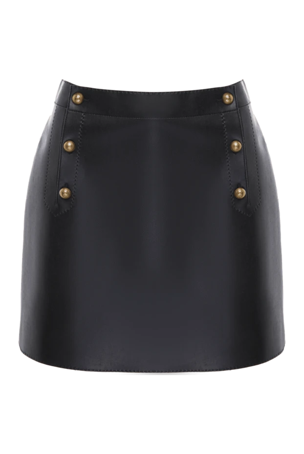 Ermanno Scervino woman black leather skirt for women купить с ценами и фото 167134 - photo 1