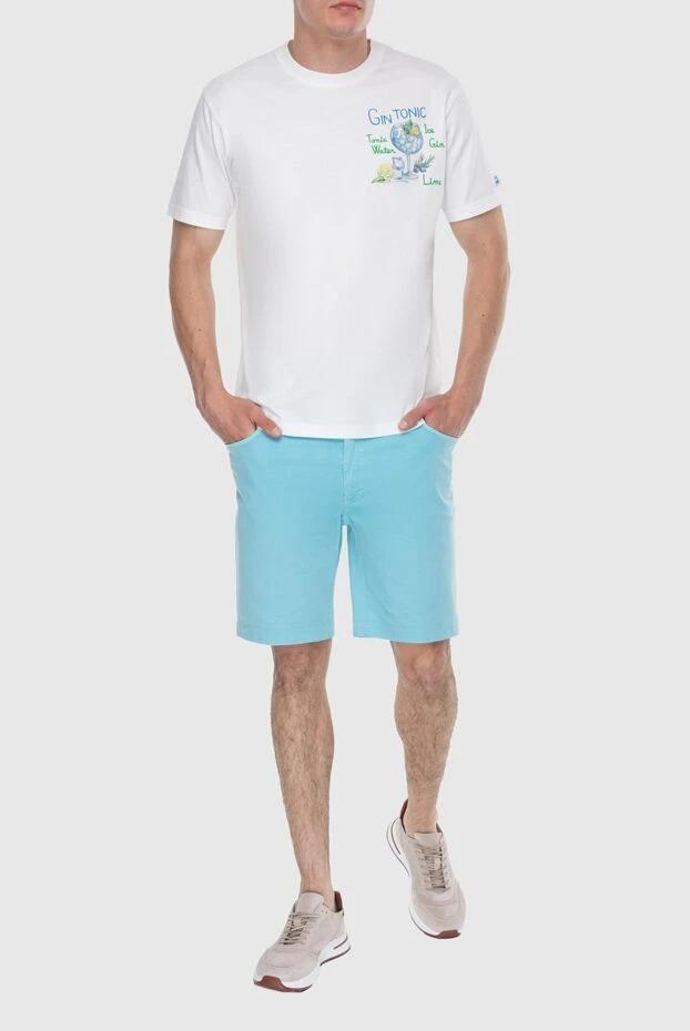 Zilli man blue cotton shorts for men купить с ценами и фото 167139 - photo 2