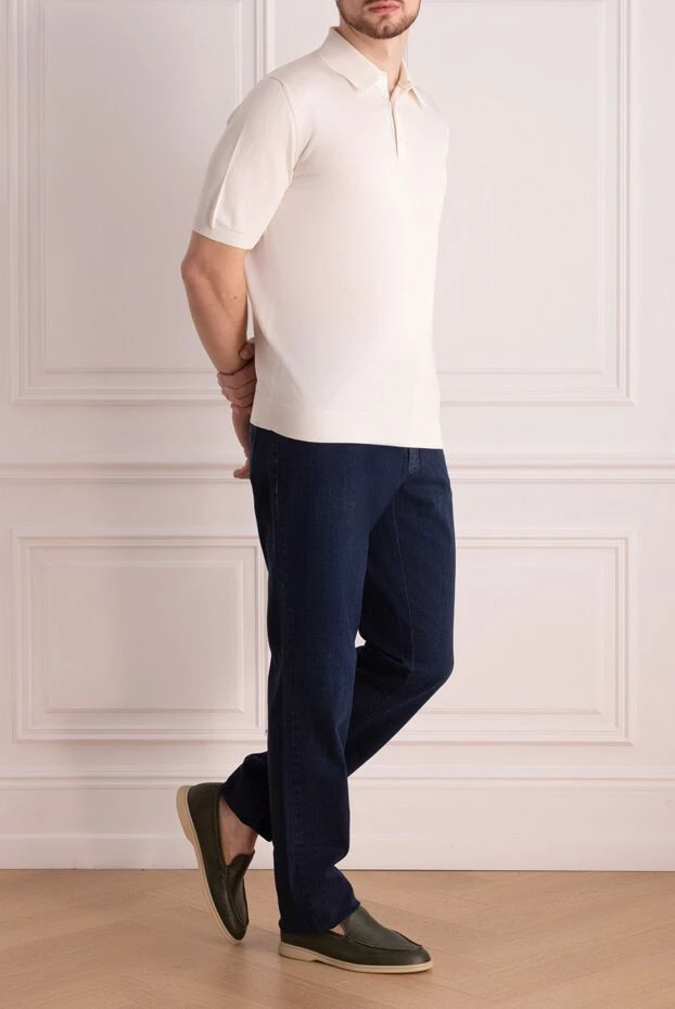 Zilli man blue cotton jeans for men купить с ценами и фото 167157 - photo 2