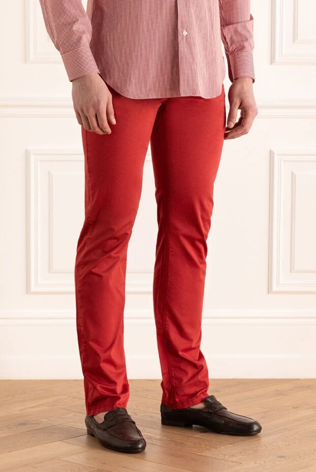 Zilli man men's red cotton trousers 167184 - photo 3