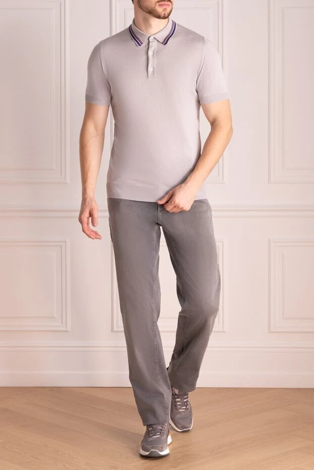 Zilli man cotton and polyamide jeans gray for men купить с ценами и фото 167183 - photo 2