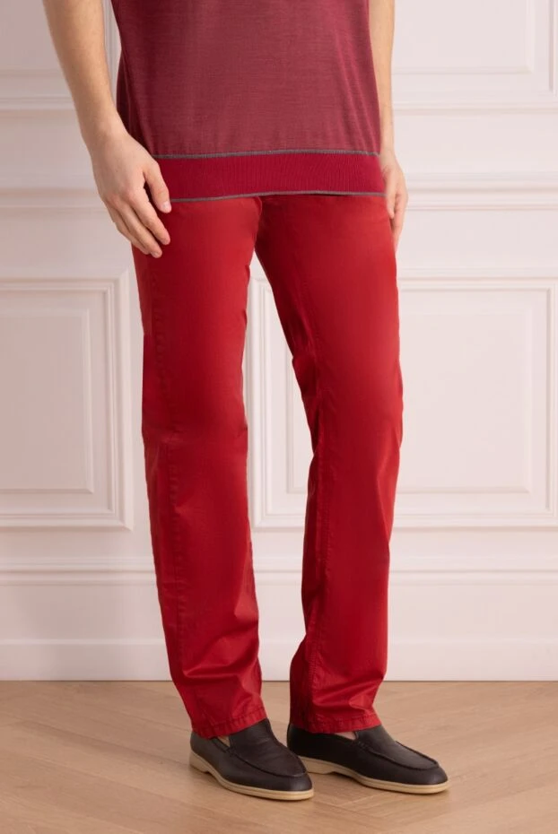 Zilli man men's red cotton trousers 167184 - photo 3