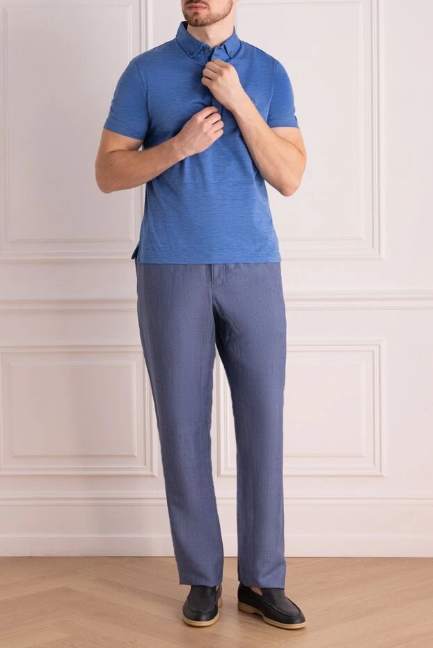 Zilli man men's blue trousers купить с ценами и фото 167188 - photo 2