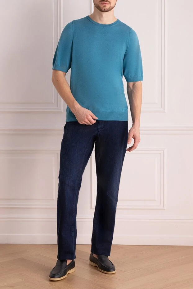 Zilli man cotton and polyacrylic jeans blue for men купить с ценами и фото 167190 - photo 2