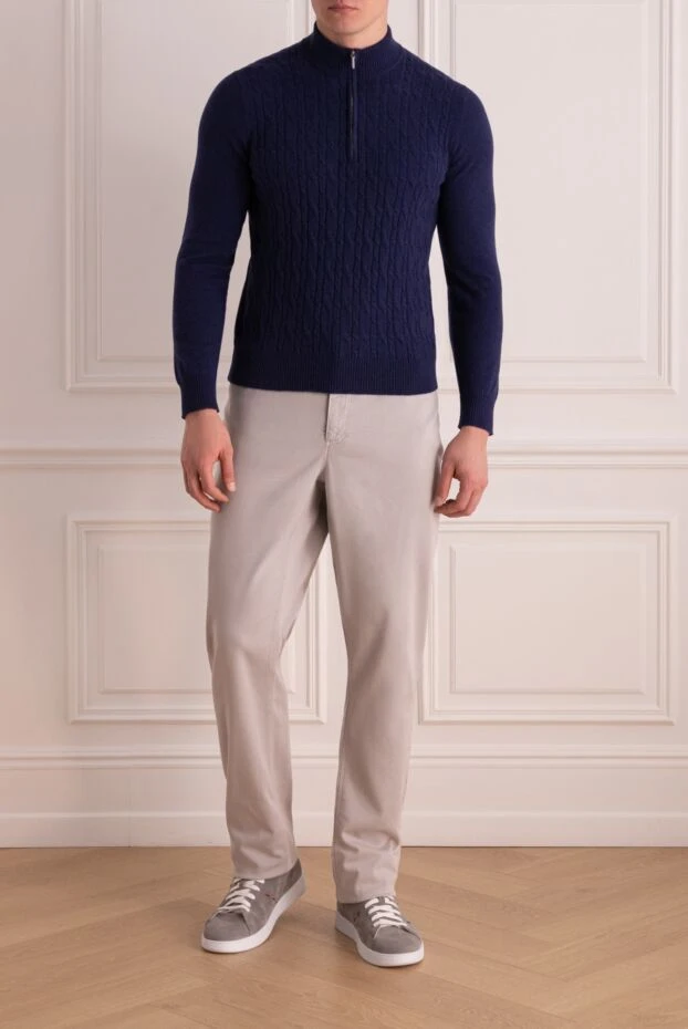 Zilli man white cotton and silk trousers for men купить с ценами и фото 167197 - photo 2