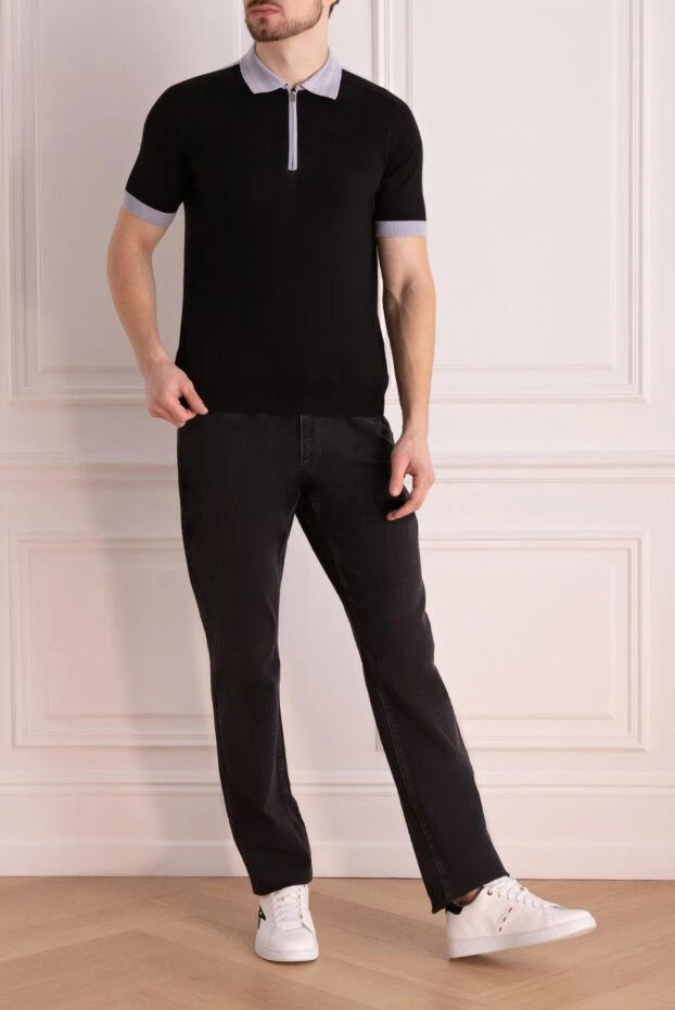 Zilli man cotton and polyamide jeans black for men купить с ценами и фото 167202 - photo 2