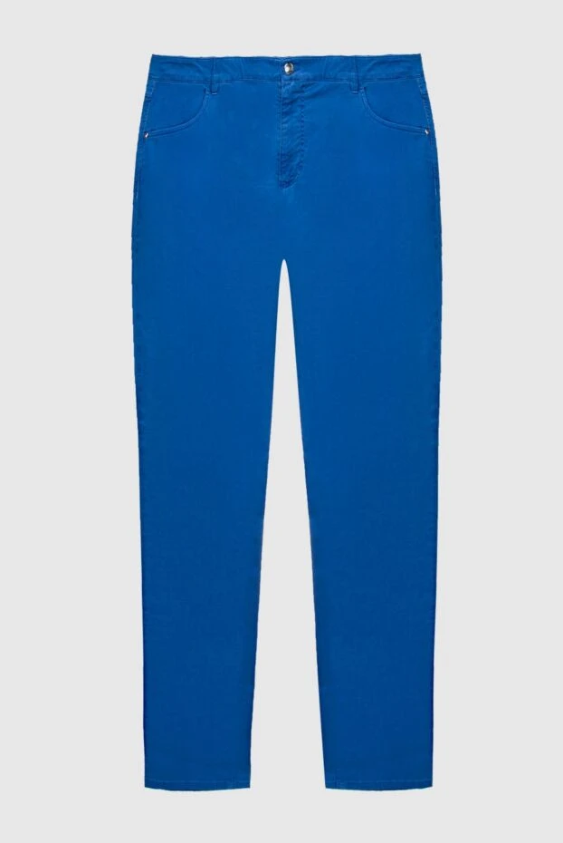 Zilli man men's blue cotton and elastane trousers купить с ценами и фото 167208 - photo 1