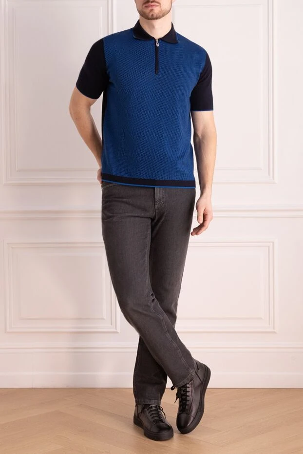 Zilli man gray cotton and elastane jeans for men купить с ценами и фото 167220 - photo 2