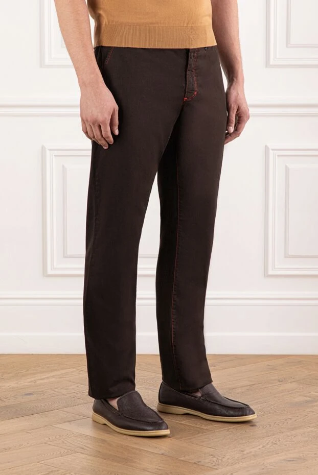 Zilli men's brown cotton pants 167225 - photo 3