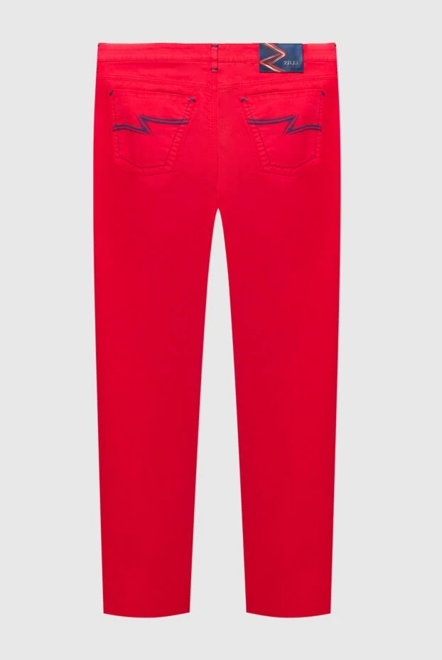 Zilli man men's red cotton trousers купить с ценами и фото 167225 - photo 2