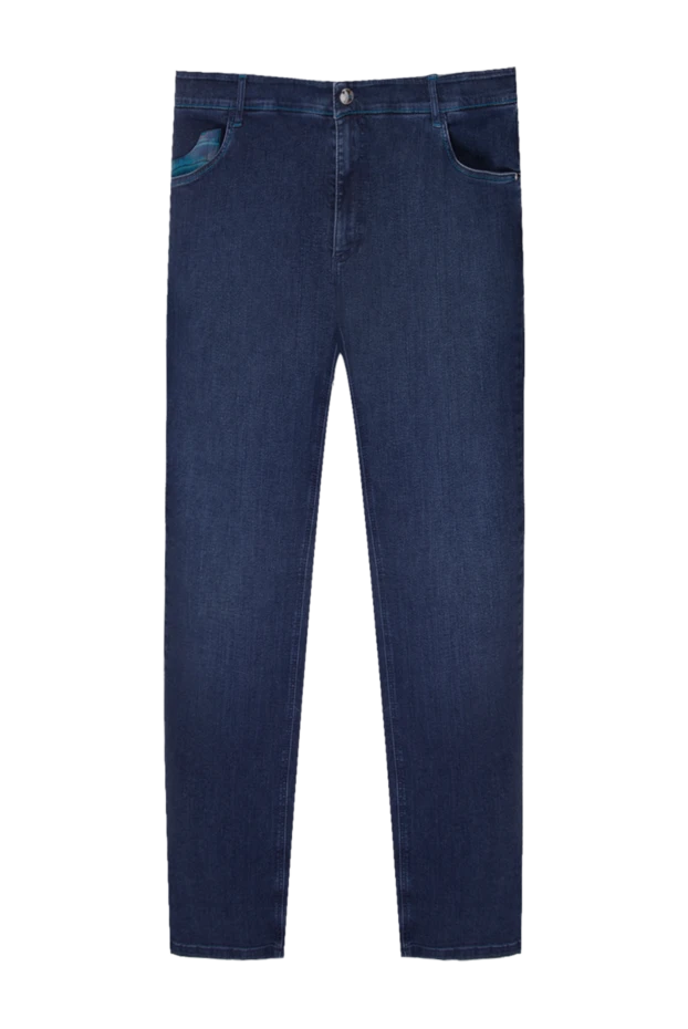 Zilli man blue cotton jeans for men купить с ценами и фото 167231 - photo 1