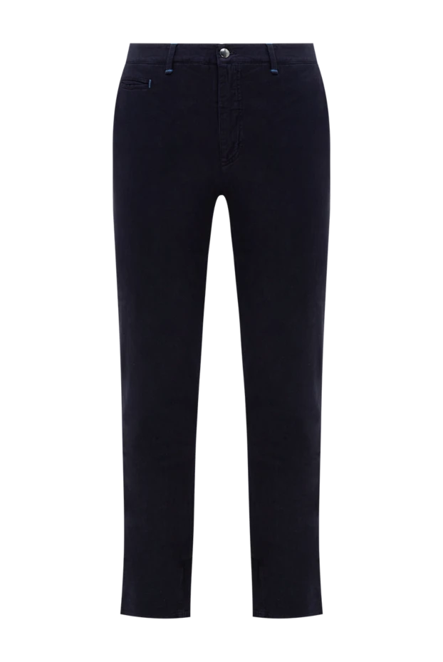 Zilli man men's blue cotton and cashmere trousers купить с ценами и фото 167232 - photo 1