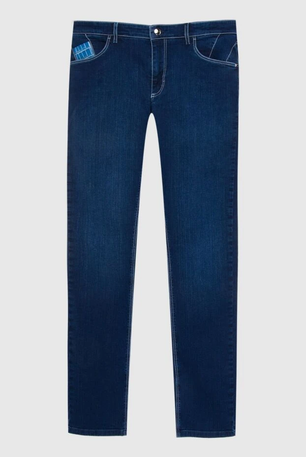 Zilli man blue cotton jeans for men купить с ценами и фото 167237 - photo 1